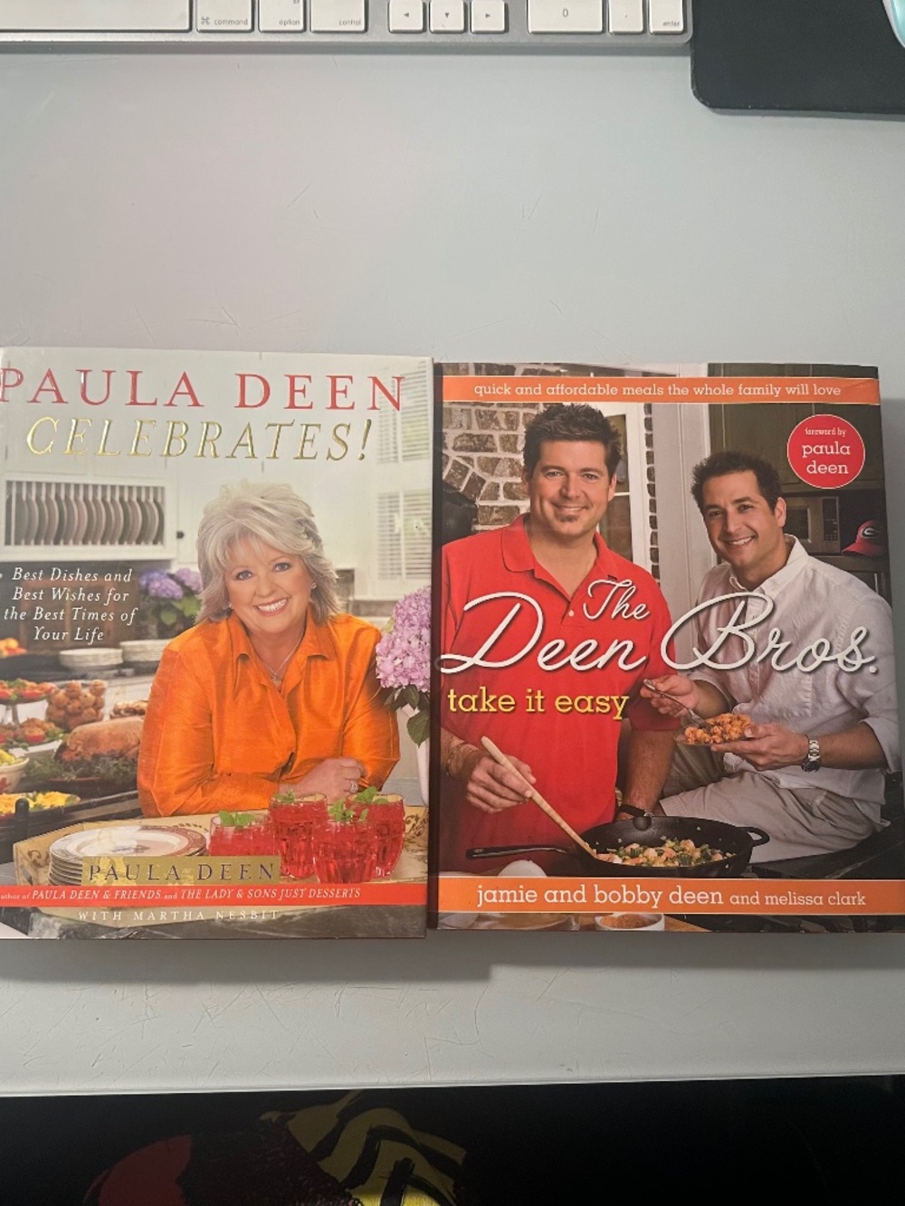 LOT OF 2 - PAULA DEEN & SONS COOKBOOKS - FOOD NETWORK - GREAT FOOD COOK BOOKS!